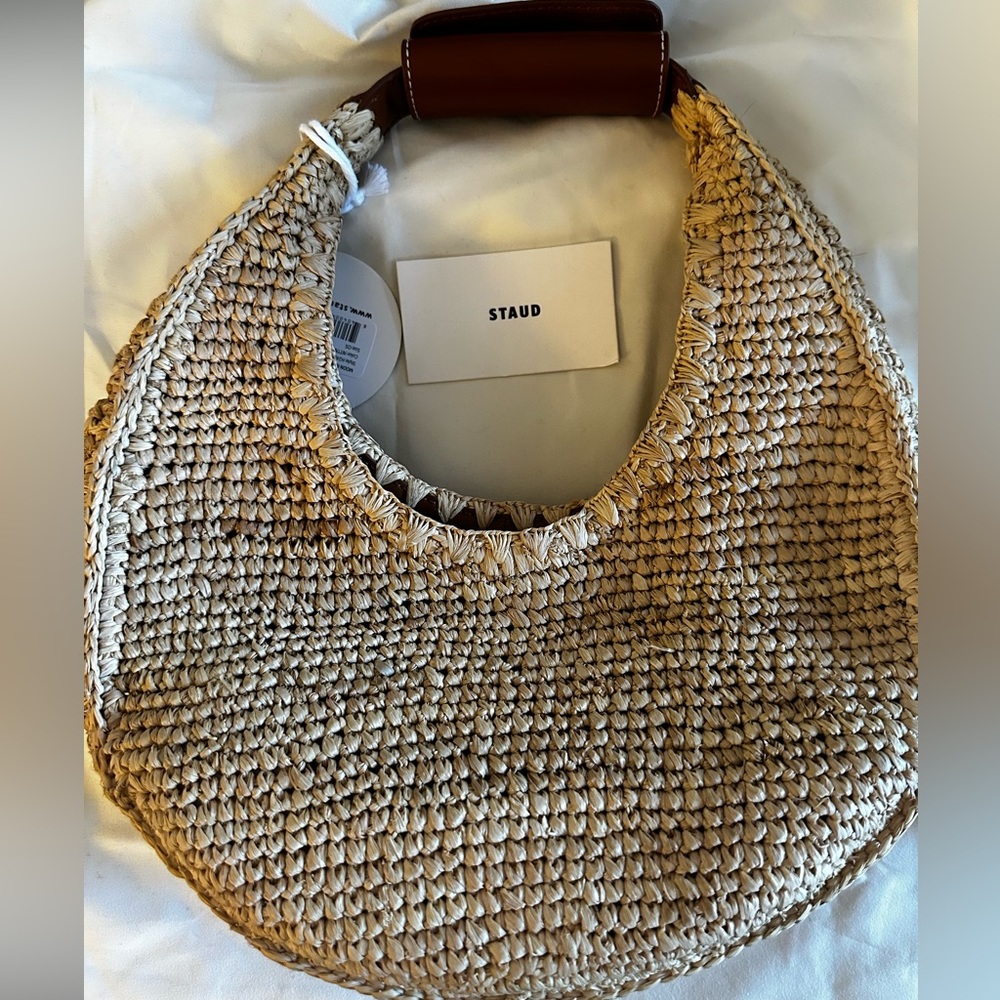 STAUD Moon Raffia Bag - Picture 5 of 7